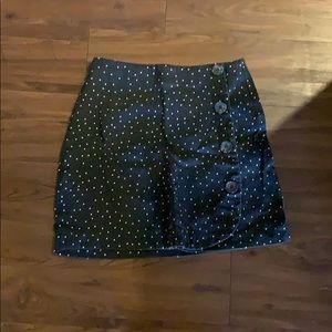 Francescas Navy Blue Polka Dot Skirt